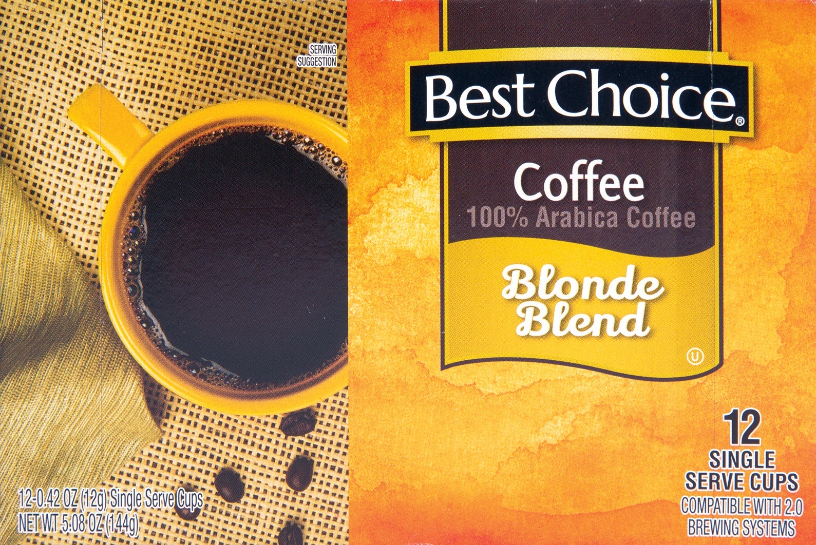 slide 1 of 1, Best Choice Single Serve Blonde Blend 100% Arabica Coffee - 12 ct, 12 ct