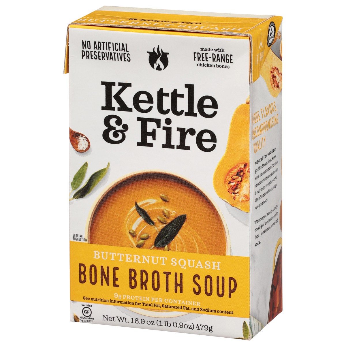 slide 4 of 9, Kettle & Fire Organic Butternut Squash Bone Broth Soup 16.9 oz, 16.9 fl oz