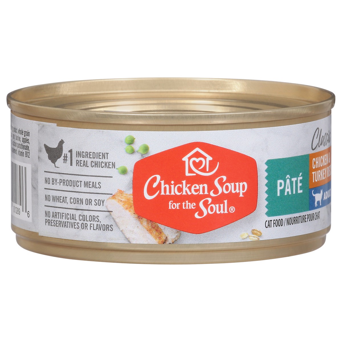 slide 5 of 9, Chicken Soup For The Soul Classic Pate Adult Chicken & Turkey Recipe Cat Food 5.5 oz, 5.5 oz