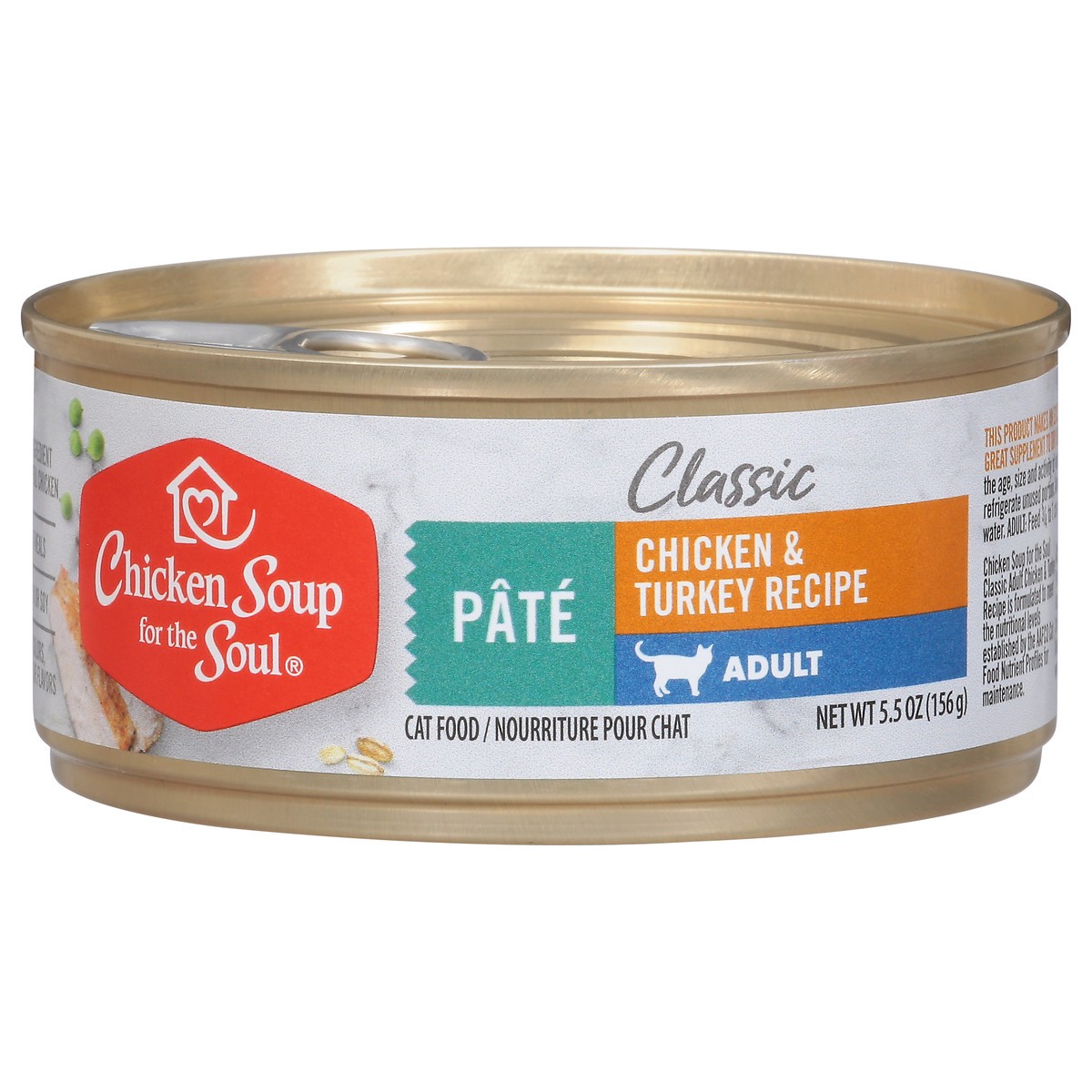 slide 4 of 9, Chicken Soup For The Soul Classic Pate Adult Chicken & Turkey Recipe Cat Food 5.5 oz, 5.5 oz