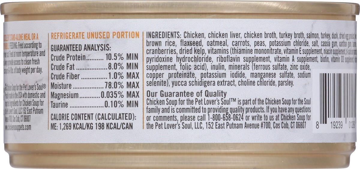 slide 2 of 9, Chicken Soup For The Soul Classic Pate Adult Chicken & Turkey Recipe Cat Food 5.5 oz, 5.5 oz