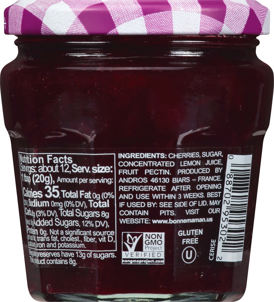 slide 10 of 10, Bonne Maman Fruit Spread, Intense, Cherry, 8.2 oz