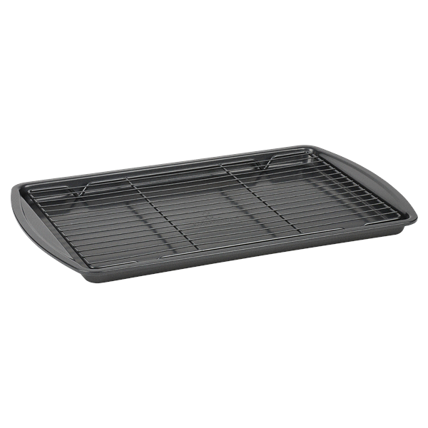 slide 4 of 13, Grand Gourmet Medium Cookie Pan and Non-stock Cooling Grid Set, 2 ct