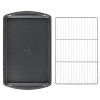 slide 9 of 13, Grand Gourmet Medium Cookie Pan and Non-stock Cooling Grid Set, 2 ct