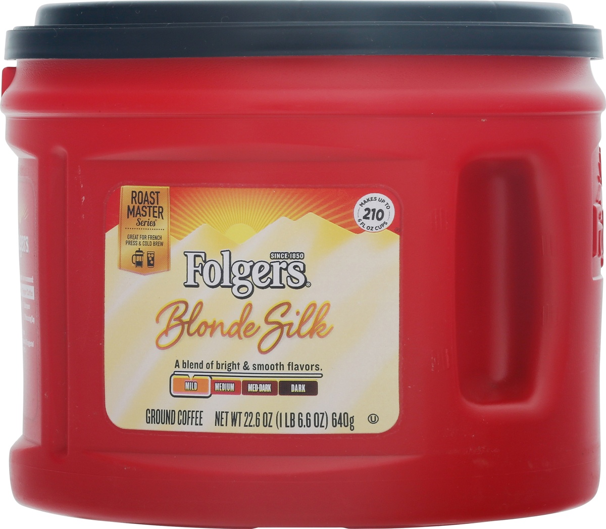 slide 9 of 10, Folgers Blonde Silk Mild Roast Ground Coffee, 22.6 oz