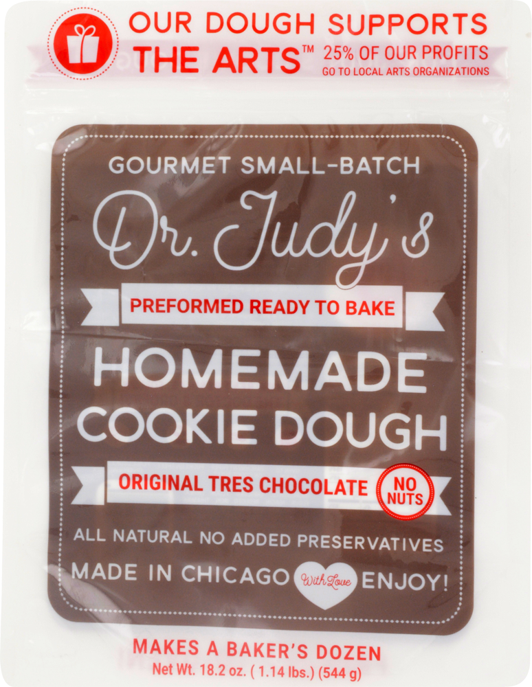 slide 1 of 1, Dr. Judy's Dr Judys Tres Chocolate No Nuts Ready To Bake Cookie Dough, 18.2 oz