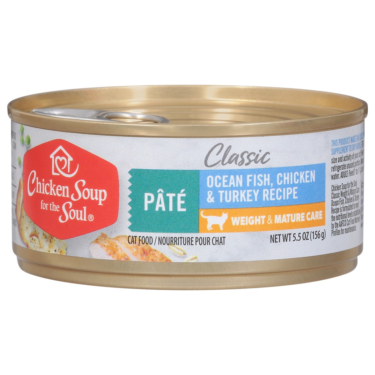 slide 7 of 15, Chicken Soup For The Soul Classic Pate Ocean Fish, Chicken & Turkey Recipe Cat Food 5.5 oz, 5.5 oz