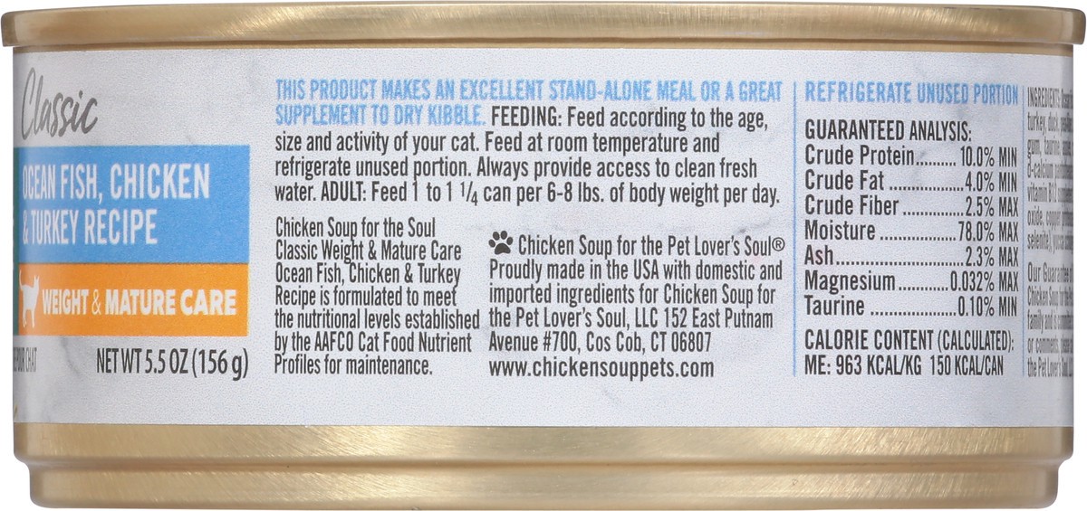 slide 6 of 15, Chicken Soup For The Soul Classic Pate Ocean Fish, Chicken & Turkey Recipe Cat Food 5.5 oz, 5.5 oz