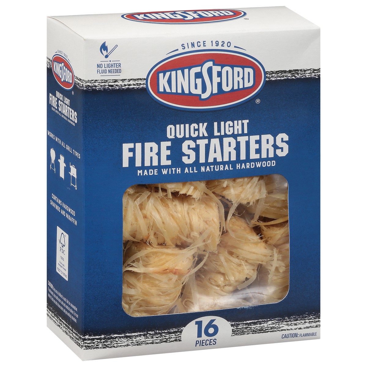 slide 5 of 9, Kingsford Quick Light Fire Starters 16 ea, 16 ct