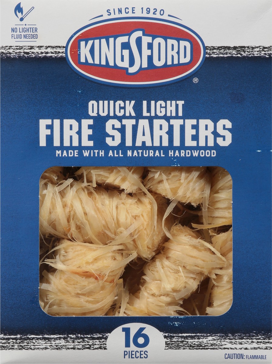 slide 8 of 9, Kingsford Quick Light Fire Starters 16 ea, 16 ct