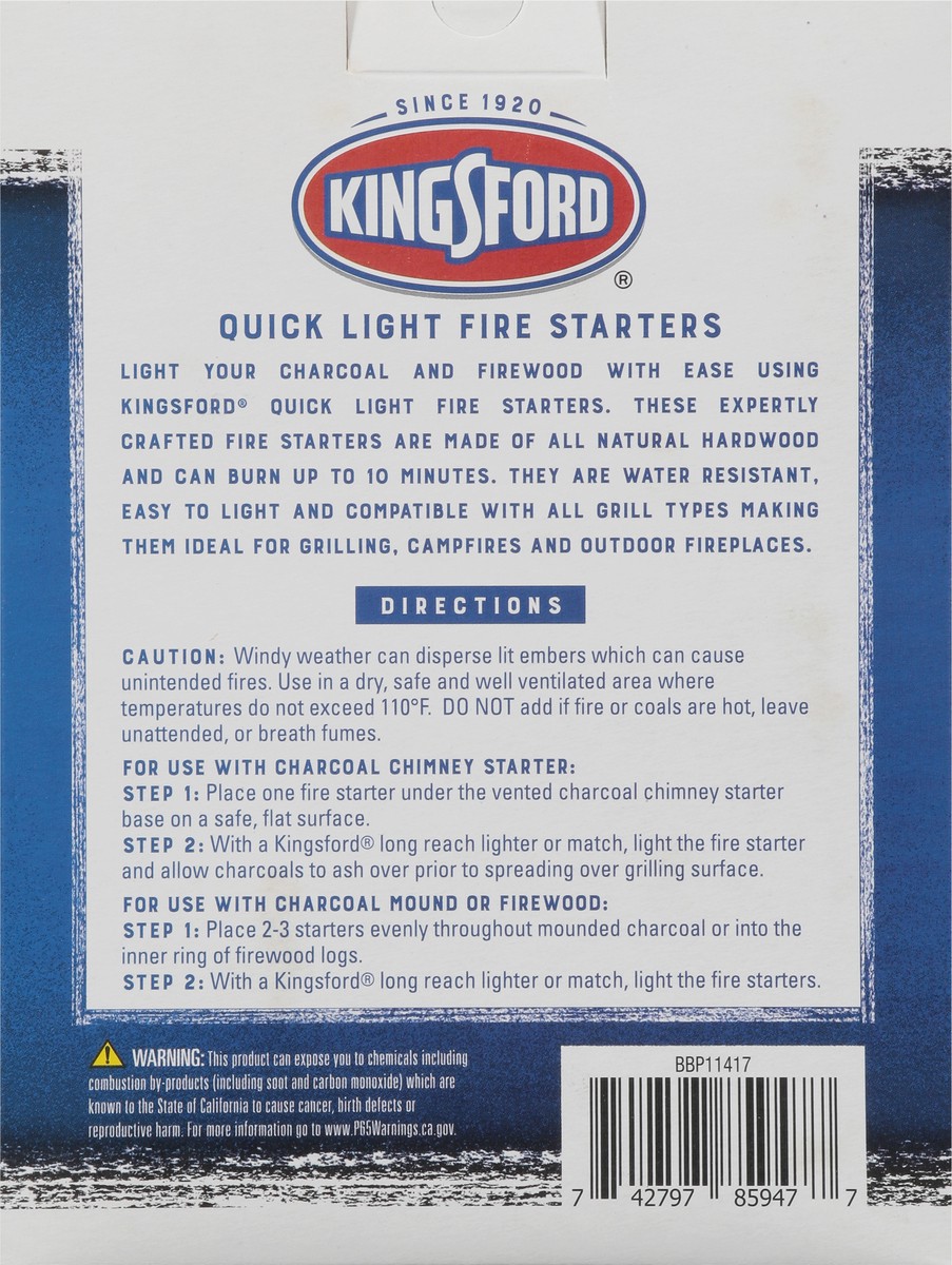 slide 2 of 9, Kingsford Quick Light Fire Starters 16 ea, 16 ct