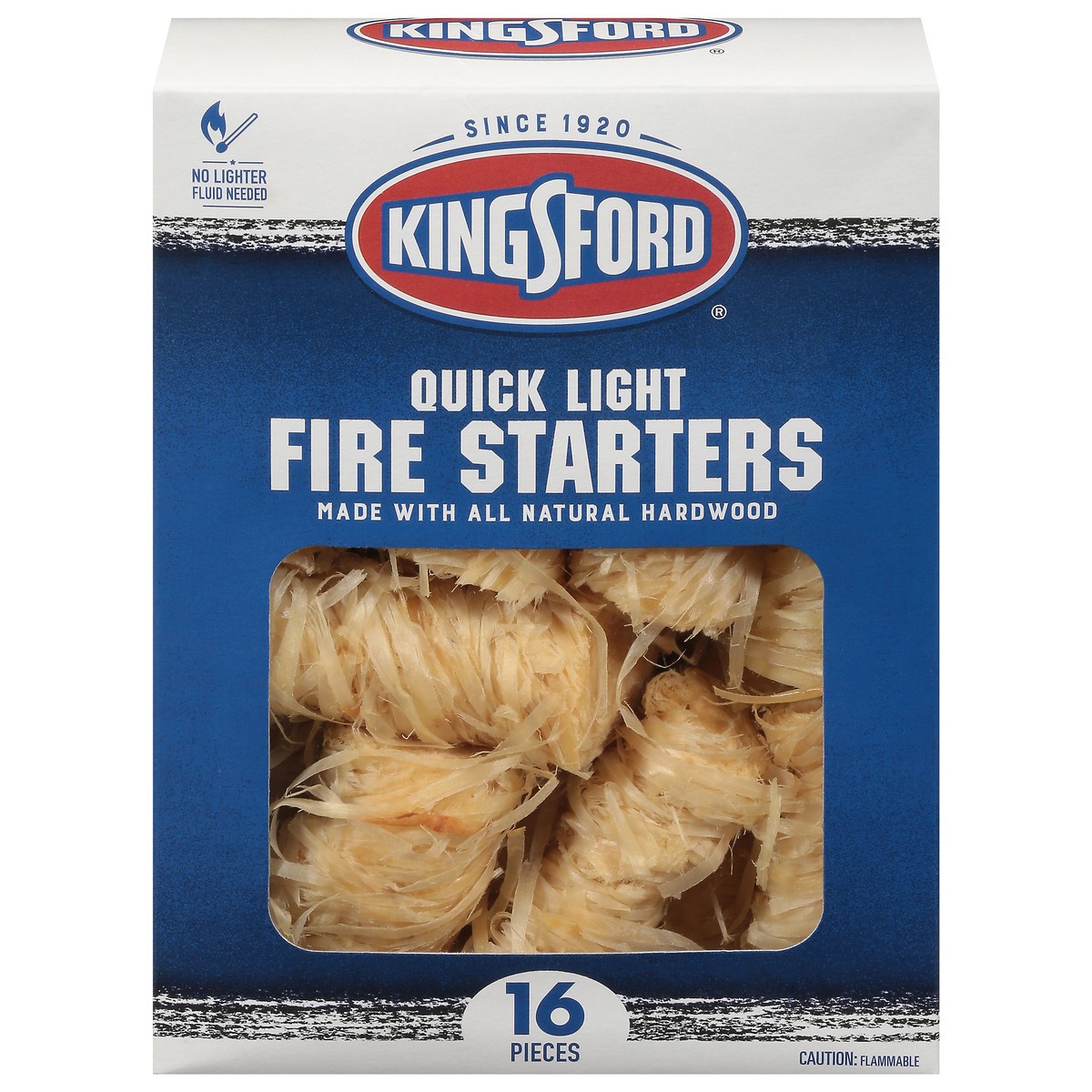 slide 9 of 9, Kingsford Quick Light Fire Starters 16 ea, 16 ct