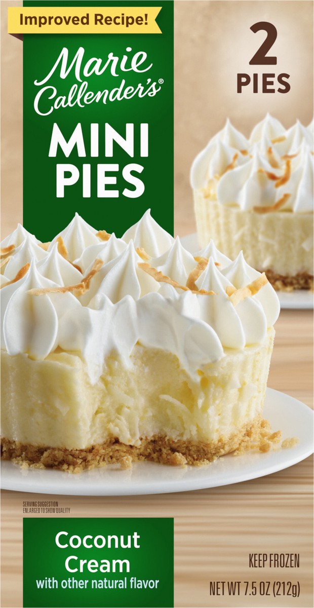 slide 9 of 14, Marie Callender's Coconut Cream Flavored Mini Pies, 2 Pies, Frozen, 7.5 oz., 2 ct