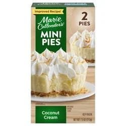 Marie Callender's Coconut Cream Mini Pies, Thaw & Enjoy Frozen Dessert, 7.5 oz., 2 Pies