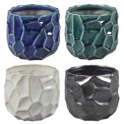Hd Designs Meteorite Planter Pot - Assorted Colors
