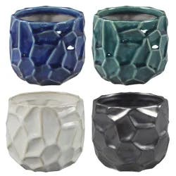 Hd Designs Meteorite Planter Pot - Assorted Colors