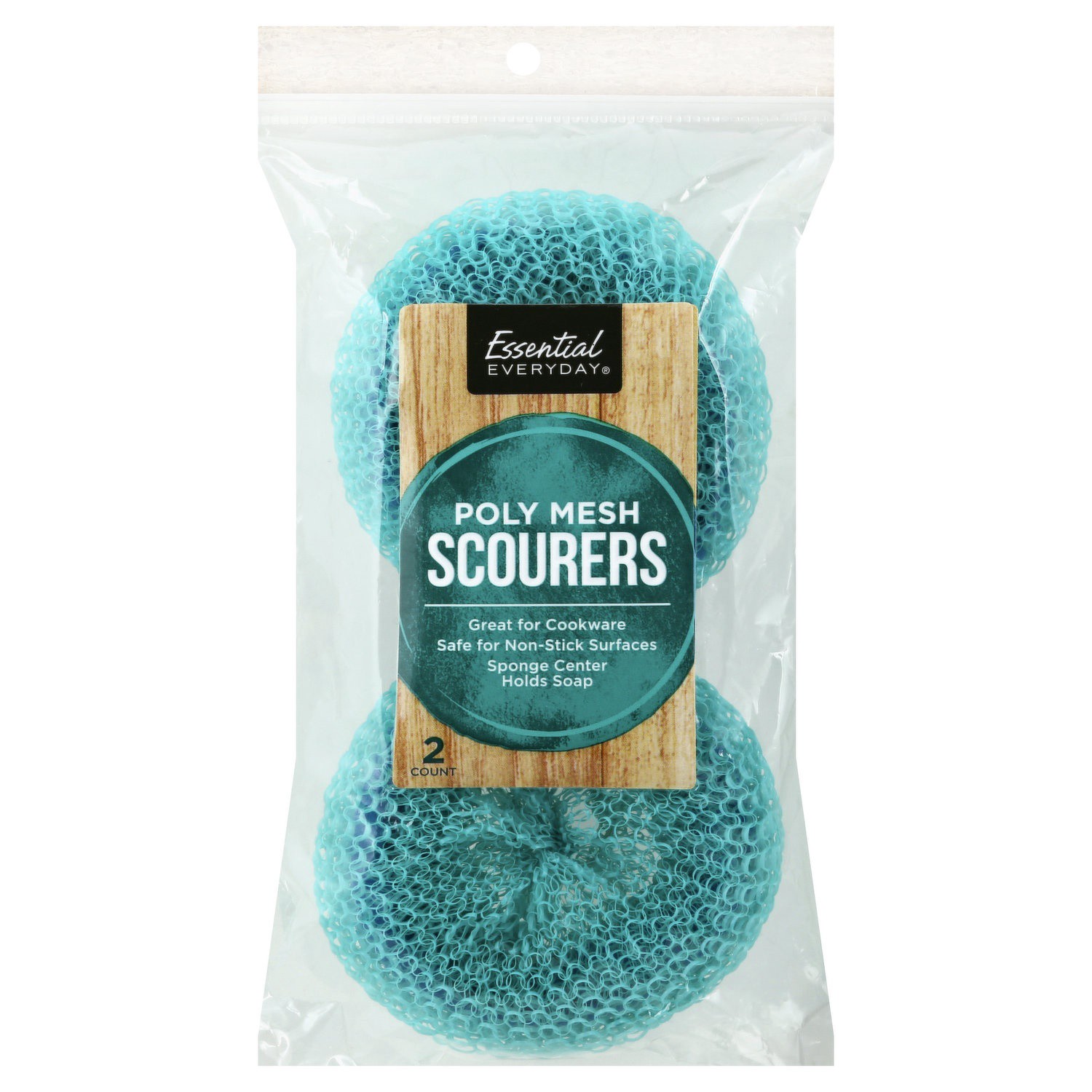 slide 1 of 6, Essential Everyday Polymesh Scourers, 2 ct