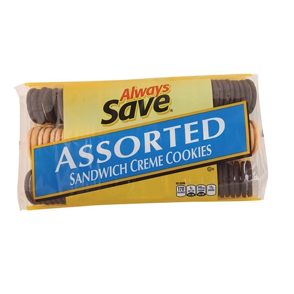 slide 1 of 1, Always Save Assorted Sandwich Cookies, 25 oz