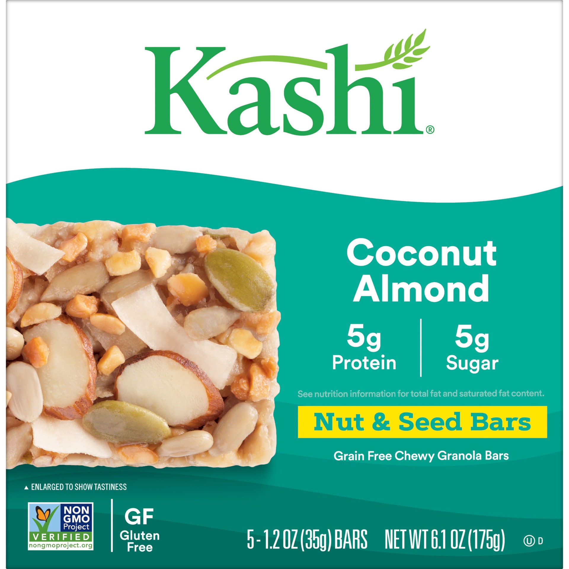 slide 1 of 5, Kashi Chewy Granola Bars, Coconut Almond, 6.1 oz, 5 Count, 6.1 oz