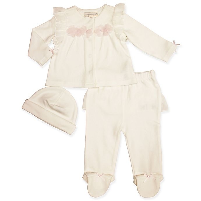 slide 1 of 2, Clasix Beginnings by Miniclasix Newborn Take Me Home Top, Pant, and Hat Set, 3 ct