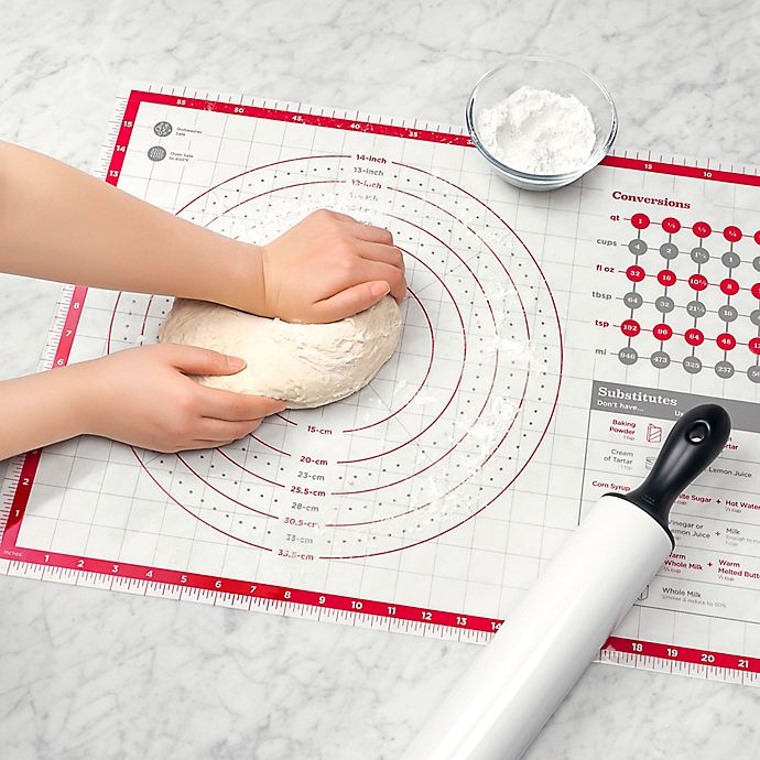 slide 2 of 6, OXO Good Grips Pastry Mat - White/Red, 1 ct