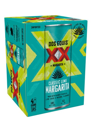 slide 1 of 4, Dos Equis Margarita Classic Lime, 4 ct; 12 oz