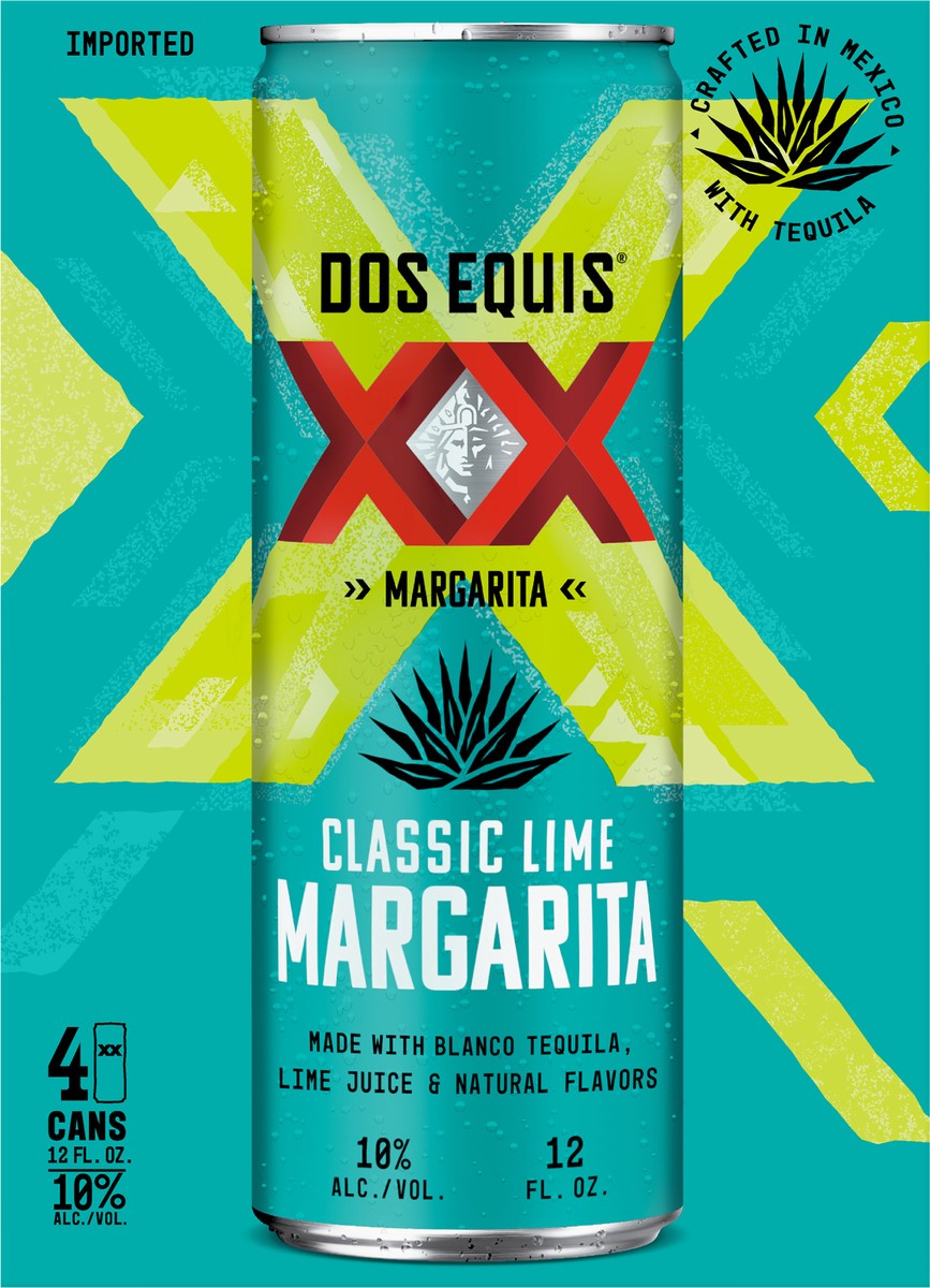 slide 3 of 4, Dos Equis Margarita Classic Lime, 4 ct; 12 oz