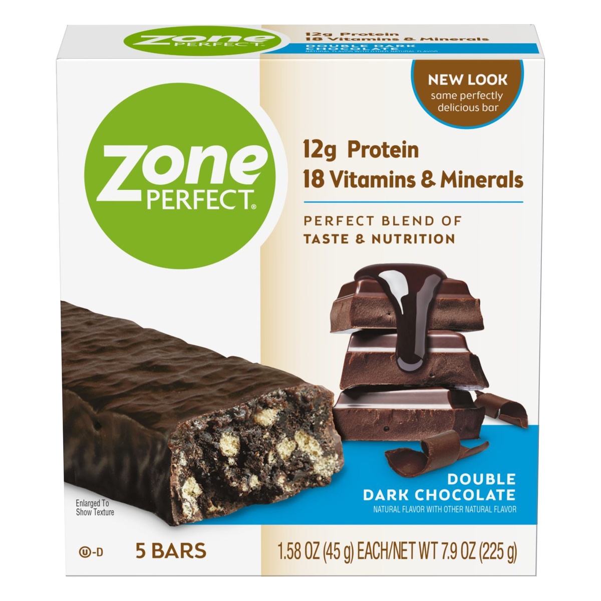 slide 1 of 4, Zone Perfect Nutrition Bars, Double Dark Chocolate, 5 ct