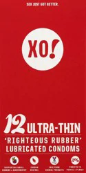 XO! Ultra-Thin Lubricated Condoms - 12 ea