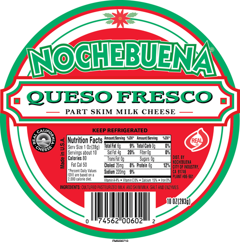 slide 1 of 1, Cacique Nochebuena Queso Fresco Cheese, 10 oz