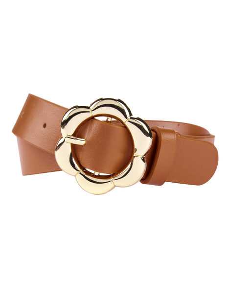 slide 1 of 1, Carter's Flower Buckle Belt Brown L, 1 ct