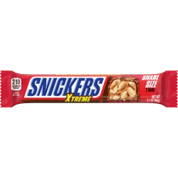 SNICKERS Xtreme Peanut and Caramel Chocolate Bars, Share Size, 3.1 Oz Pack
