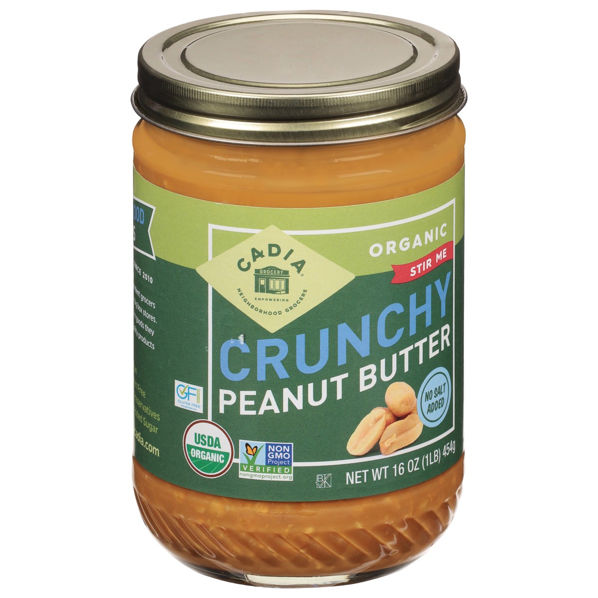 slide 2 of 9, Cadia Organic Crunchy Peanut Butter 16 oz, 16 oz