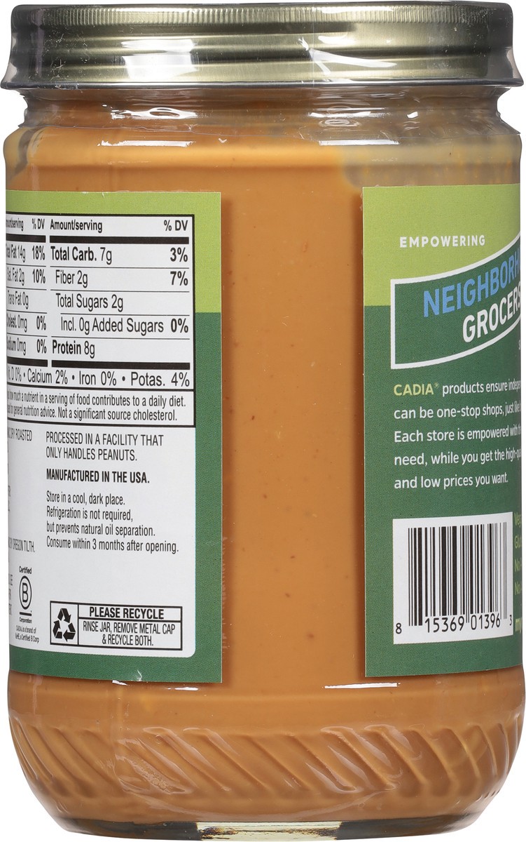 slide 7 of 9, Cadia Organic Crunchy Peanut Butter 16 oz, 16 oz