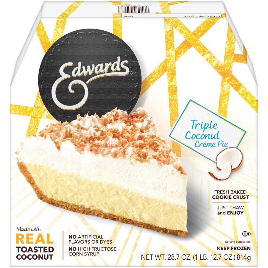 slide 1 of 9, Edwards Triple Coconut Creme Pie, 28.7 oz