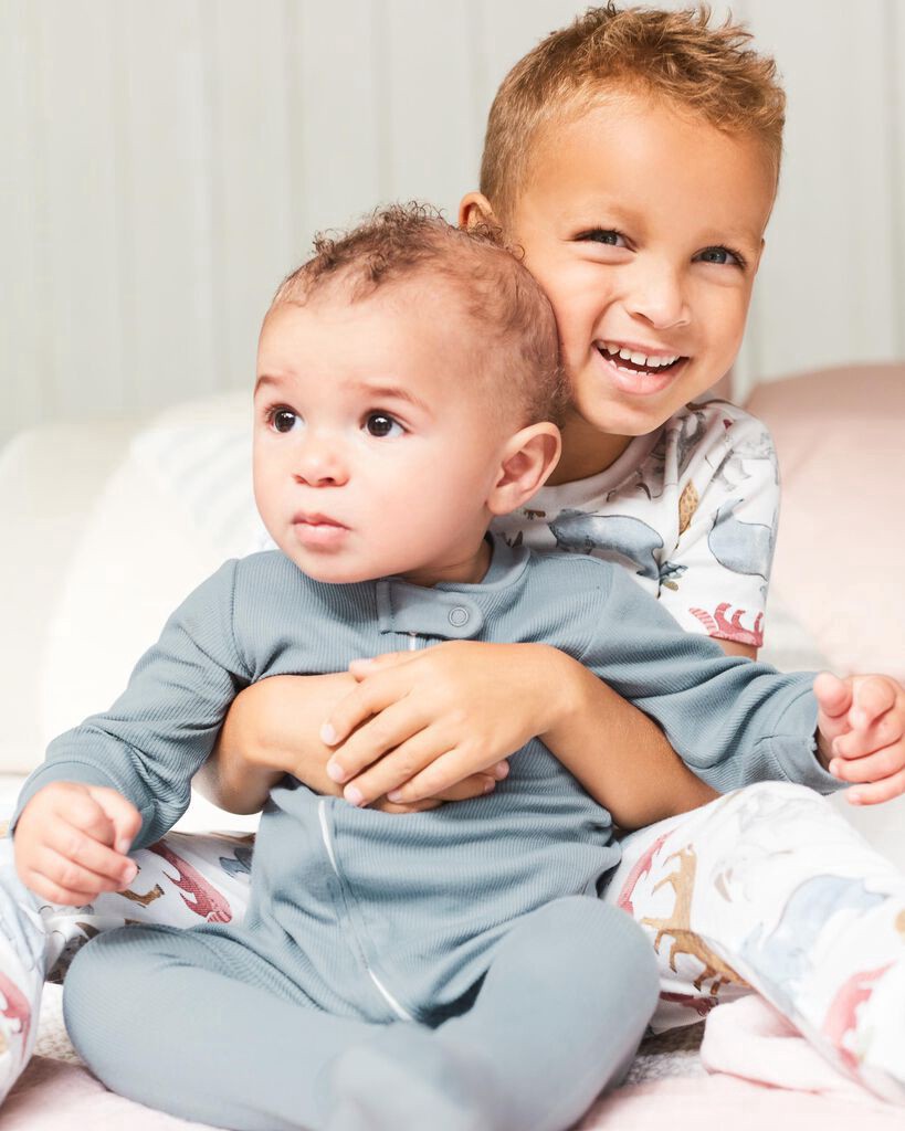 slide 4 of 5, Littleplanet Baby Organic Cotton Rib Sleep & Play Pajamas Blue Creek 9M, 1 ct