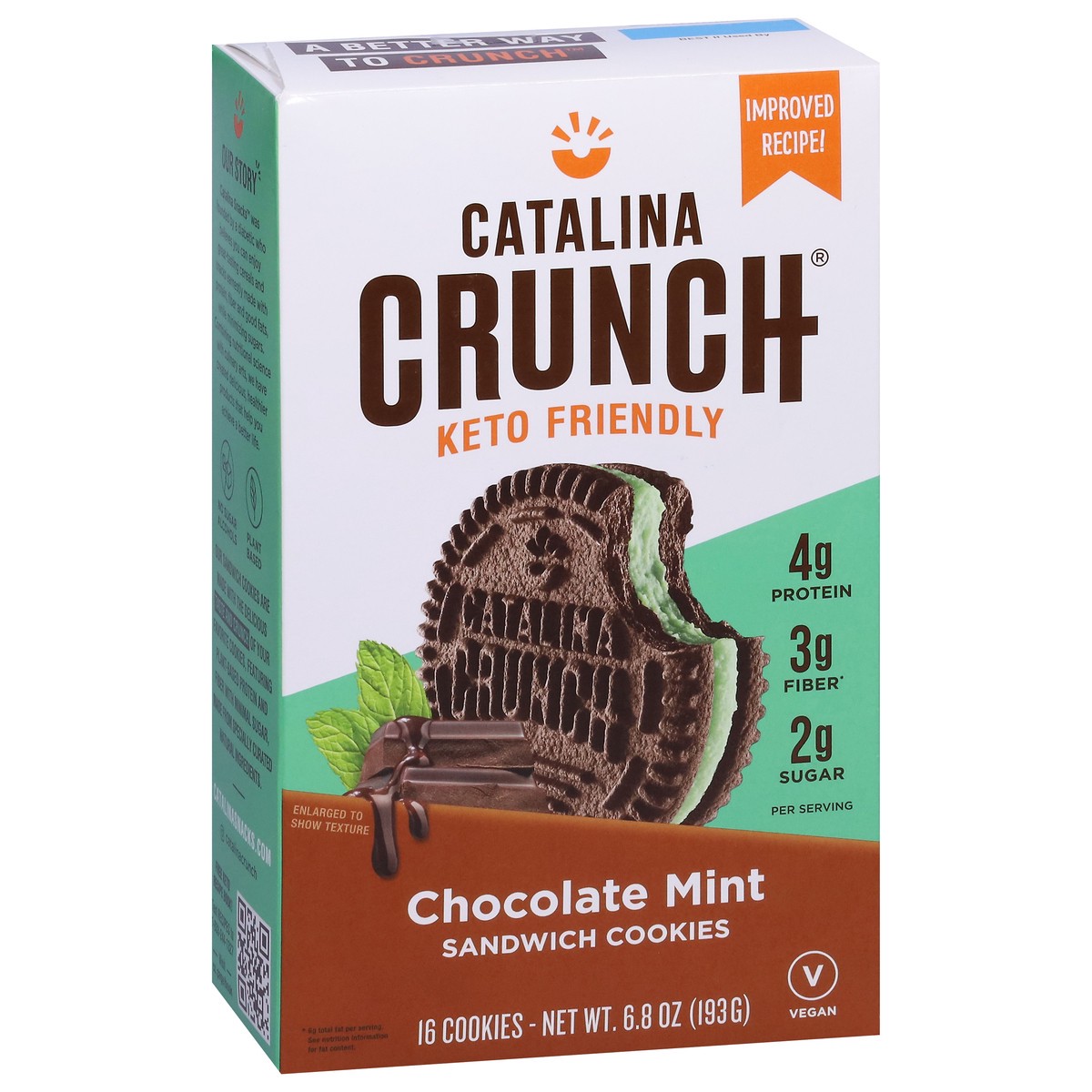 slide 2 of 9, Catalina Crunch Chocolate Mint Keto Sandwich Cookies 6.8 Oz Box, 6.8 oz