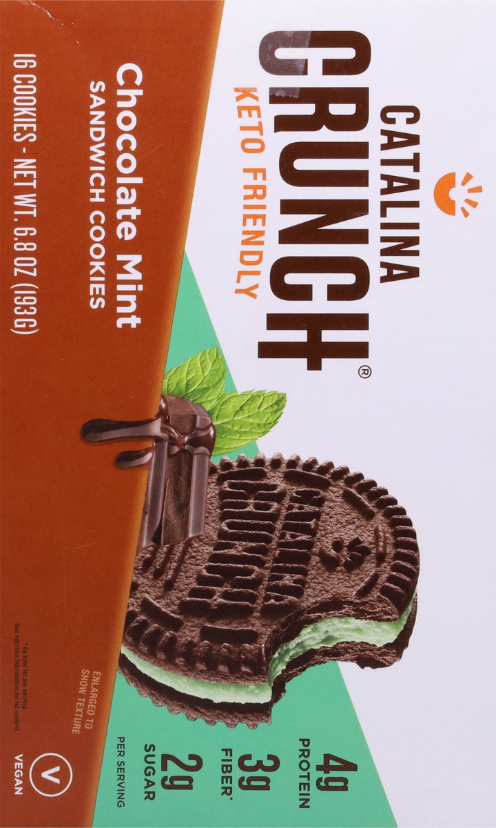 slide 7 of 9, Catalina Crunch Chocolate Mint Keto Sandwich Cookies 6.8 Oz Box, 6.8 oz