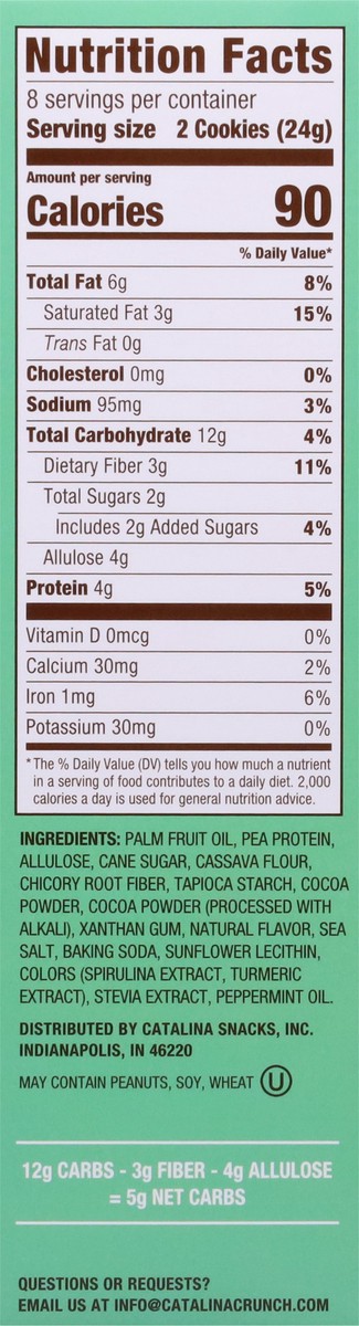 slide 4 of 9, Catalina Crunch Chocolate Mint Keto Sandwich Cookies 6.8 Oz Box, 6.8 oz