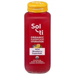 Sol-ti Organic Superfood Hydration Wild Blueberry SuperAde Living Beverage 14.9 fl oz
