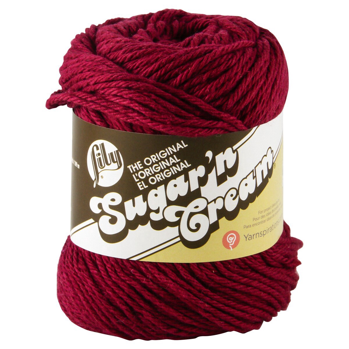 slide 1 of 9, Lily Sugar 'n Cream Yarn - Wine, 1 ct