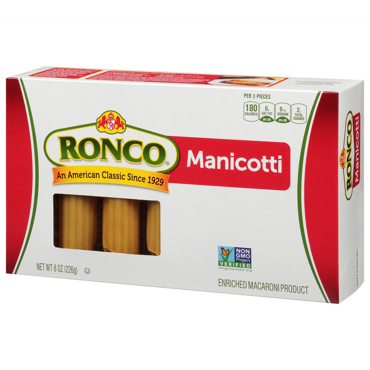 slide 2 of 13, Ronco Manicotti 8 oz, 8 oz