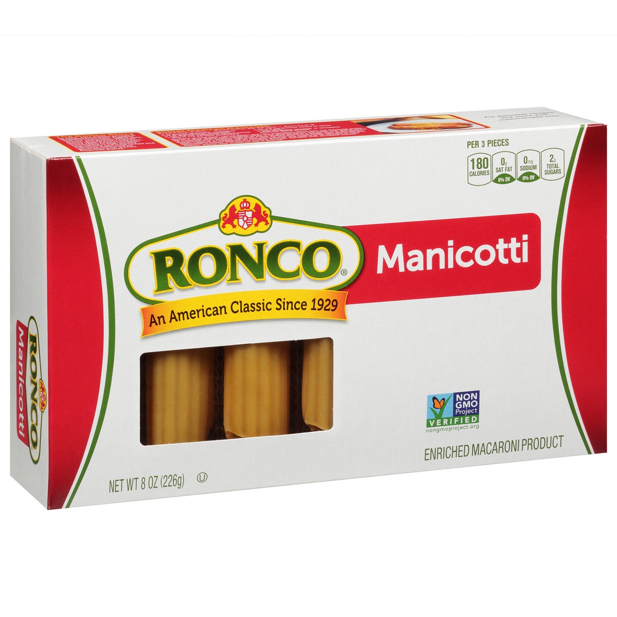 slide 7 of 13, Ronco Manicotti 8 oz, 8 oz