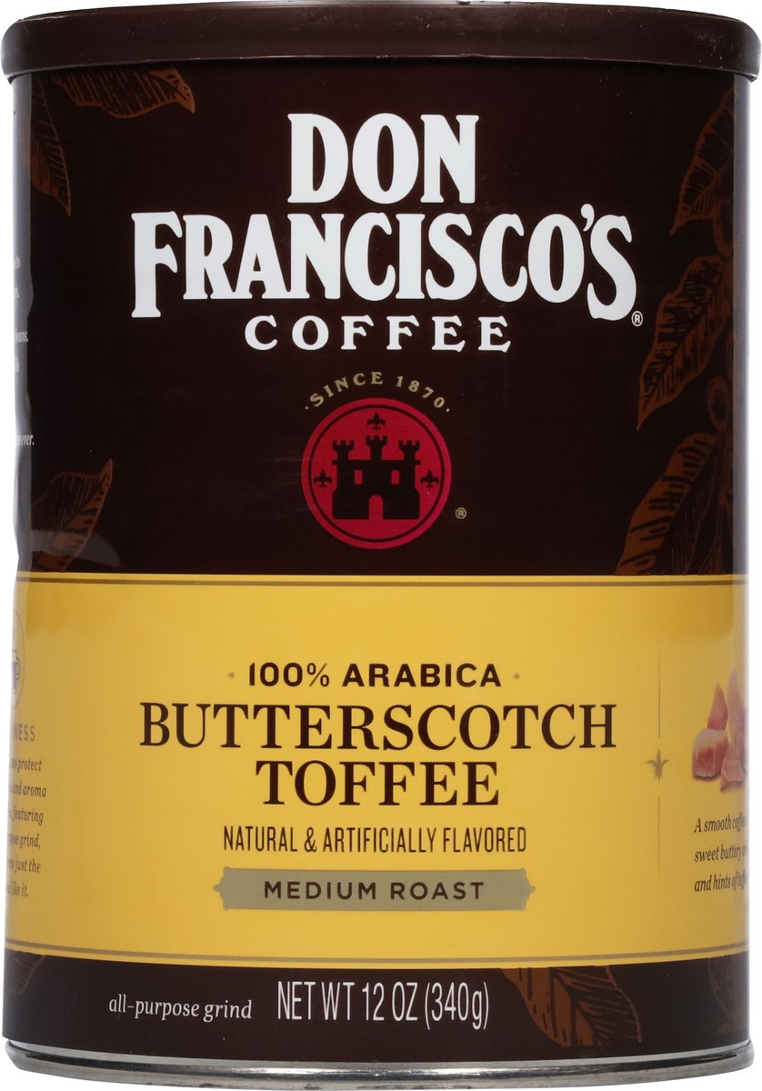 slide 8 of 9, Don Francisco's Butterscotch Toffee Medium Roast Coffee, 12 oz Can, 12 oz