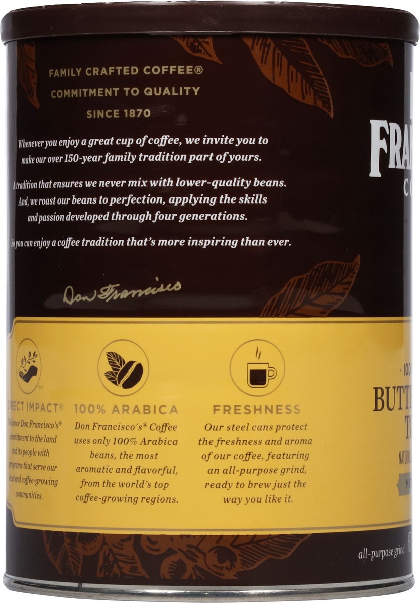 slide 5 of 9, Don Francisco's Butterscotch Toffee Medium Roast Coffee, 12 oz Can, 12 oz