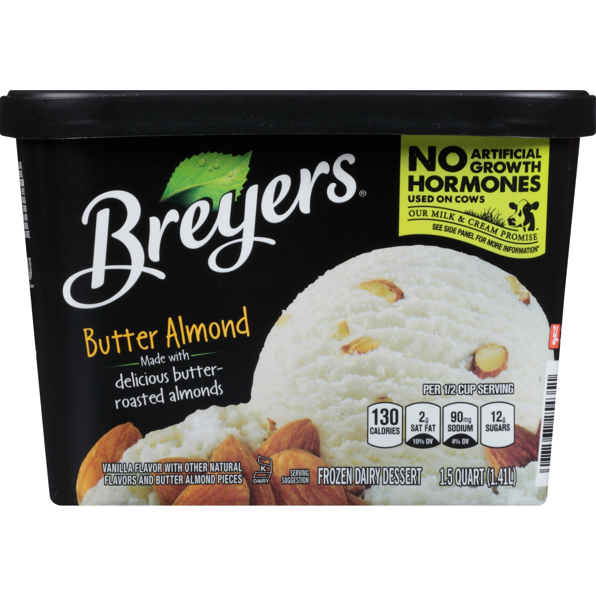 slide 6 of 8, Breyer's Butter Almond Frozen Dairy Dessert, 1.5 qt