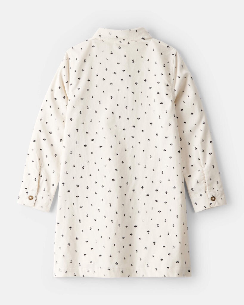 slide 2 of 3, Carter's Carters Girls Floral Corduroy Dress - Ivory Cream 4, 1 ct