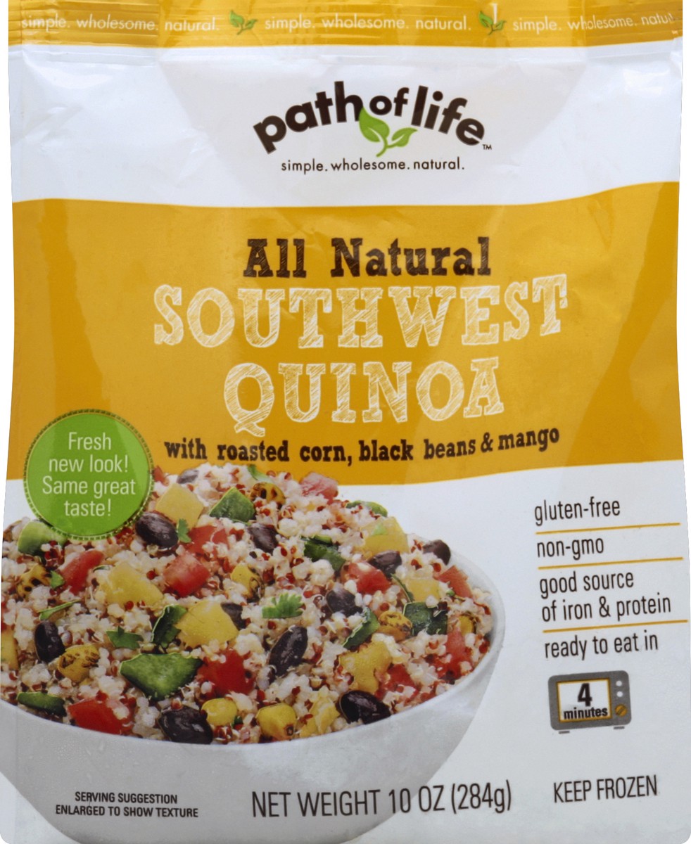 slide 2 of 2, Path of Life All Natural Southwest Quinoa with Roasted Corn, Black Beans & Mango, 10 oz