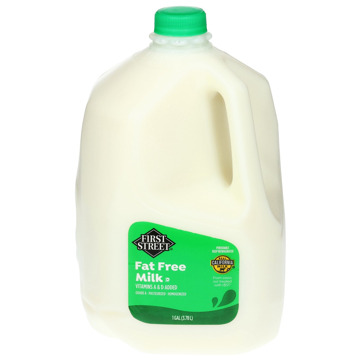 slide 5 of 13, First Street Fat Free Milk, 128 oz