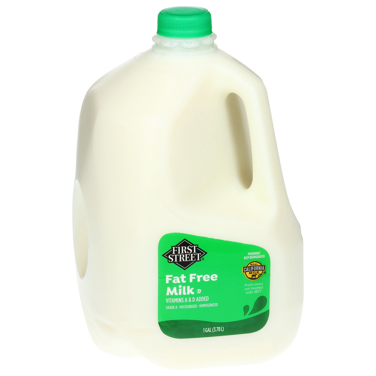 slide 6 of 13, First Street Fat Free Milk, 128 oz